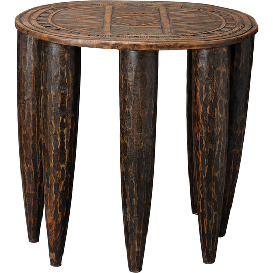 Naga Stool by Jamie Young. Made from mango wood in a modern style.
