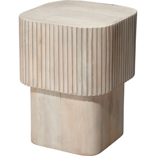 Notch Square Table by Jamie Young. Made from mango wood in a modern style.