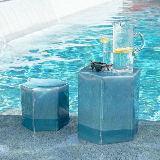 Porto Side Table by Jamie Young. Made from ceramic in a eclectic & global style.