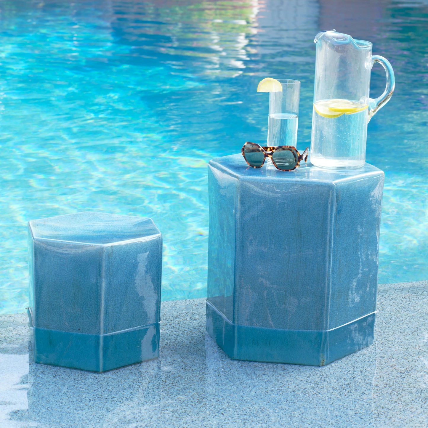 009 S-292169 | Lifestyle | Porto Side Table by Jamie Young. Made from ceramic in a eclectic & global style.