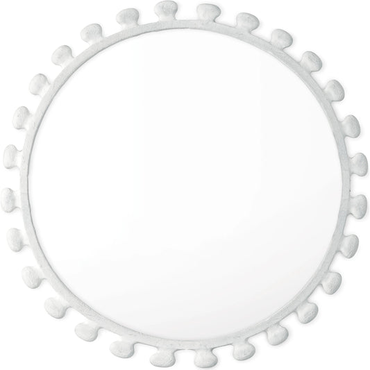 000 SI-1949290 | Primary Silo | Sanya Mirror by Regina Andrew in white. Made from aluminum in a modern style.