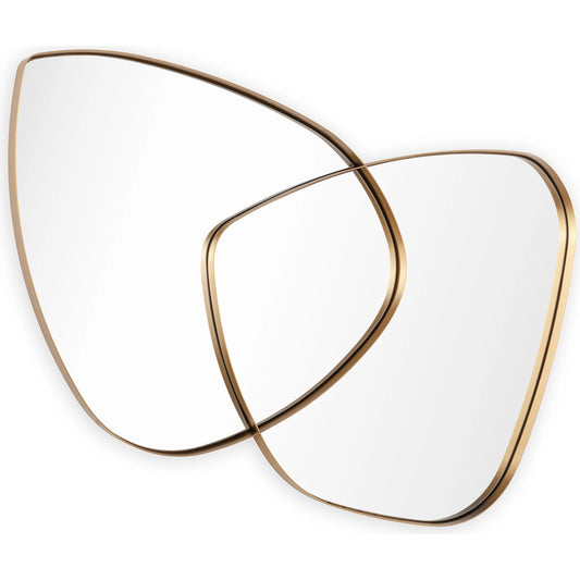 Harmony Mirror by Regina Andrew in brass and natural brass. Made from steel in a modern style.