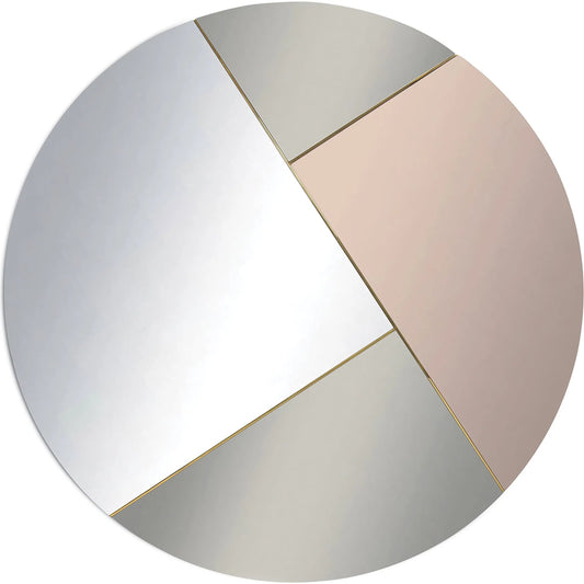 001 SI-2441243 | Primary Silo | Iris Round Mirror by Regina Andrew in brass. Made from mirror in a modern style.