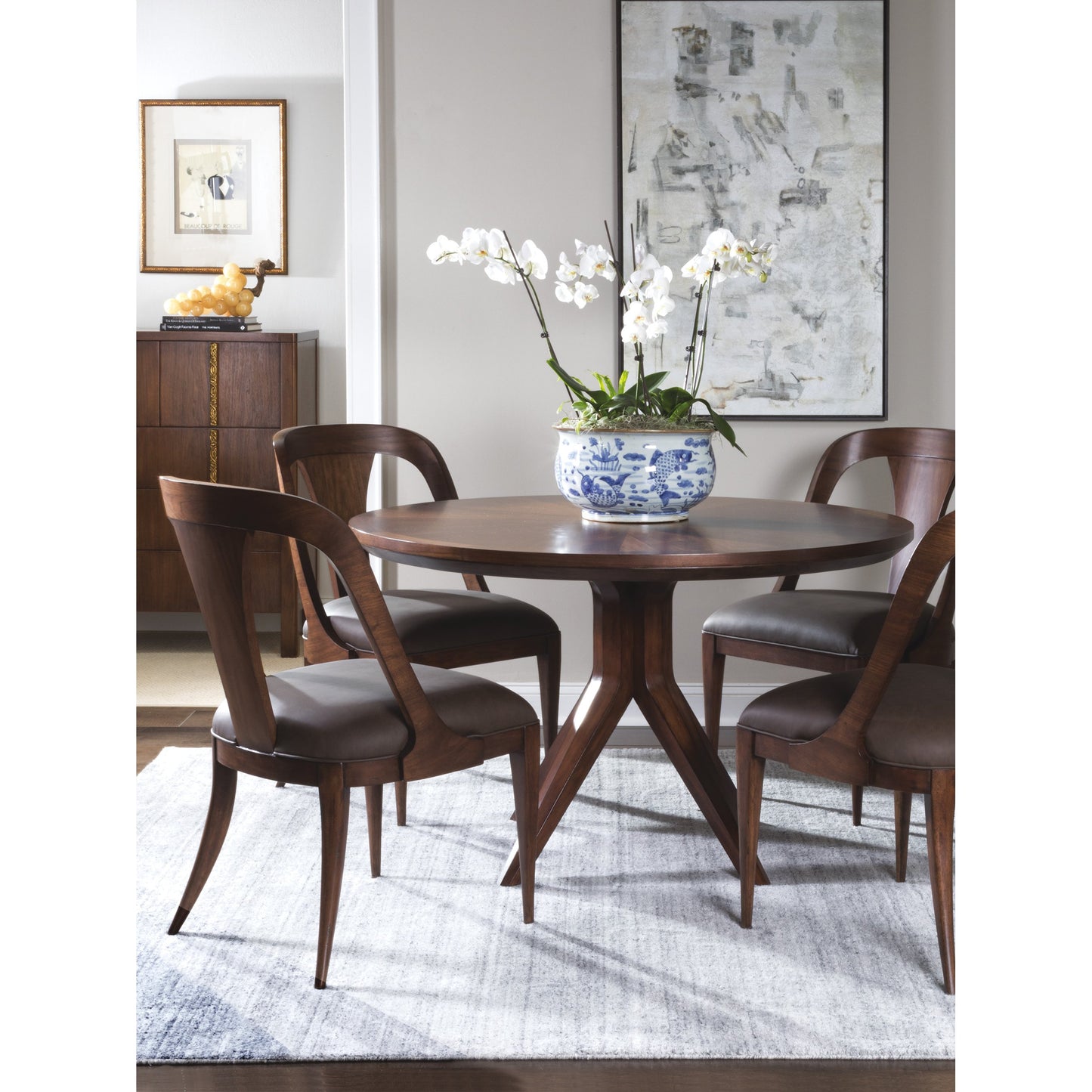 005 SR-834205 | Lifestyle | Beale Round Dining Table by Artistica Home. Made from unique in a modern style.