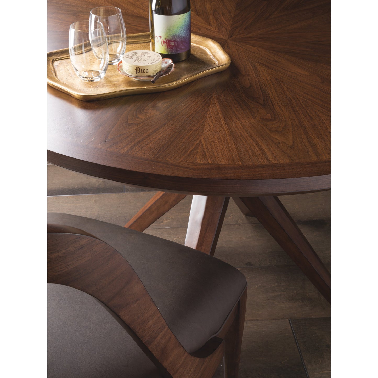 004 SR-834205 | Lifestyle | Beale Round Dining Table by Artistica Home. Made from unique in a modern style.
