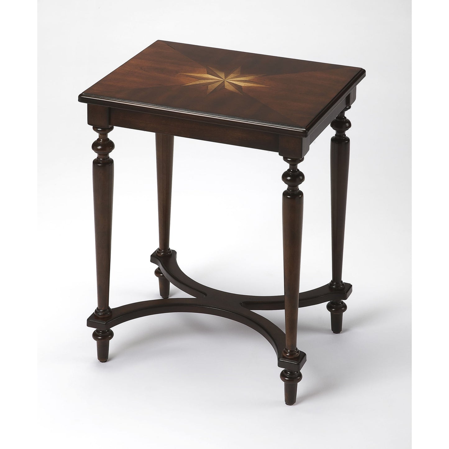 003 O-BUTLER-2116024 | Additional Silo | Tyler Accent Table by Butler Specialty Company in dark brown and plantation cherry. Made from rubberwood solids, mdf, cherry, maple, walnut veneers in a traditional style.