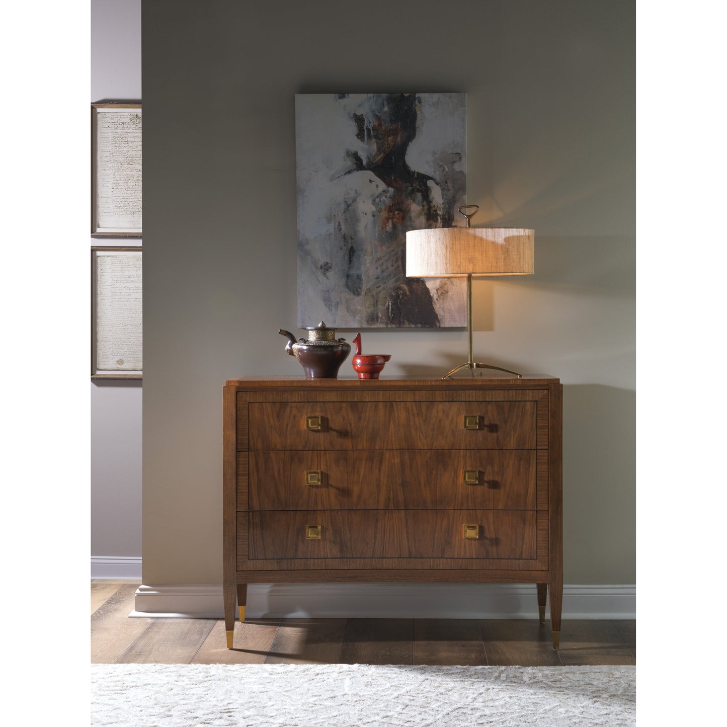 004 SR-834257 | Lifestyle | Chiavari Hall Chest by Artistica Home in bleached walnut. Made from unique in a transitional style.