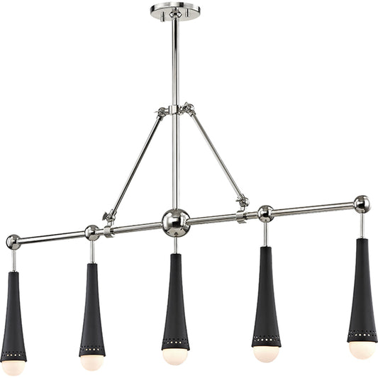 Tupelo Island by Hudson Valley in polished nickel. Made from brass in a modern style.