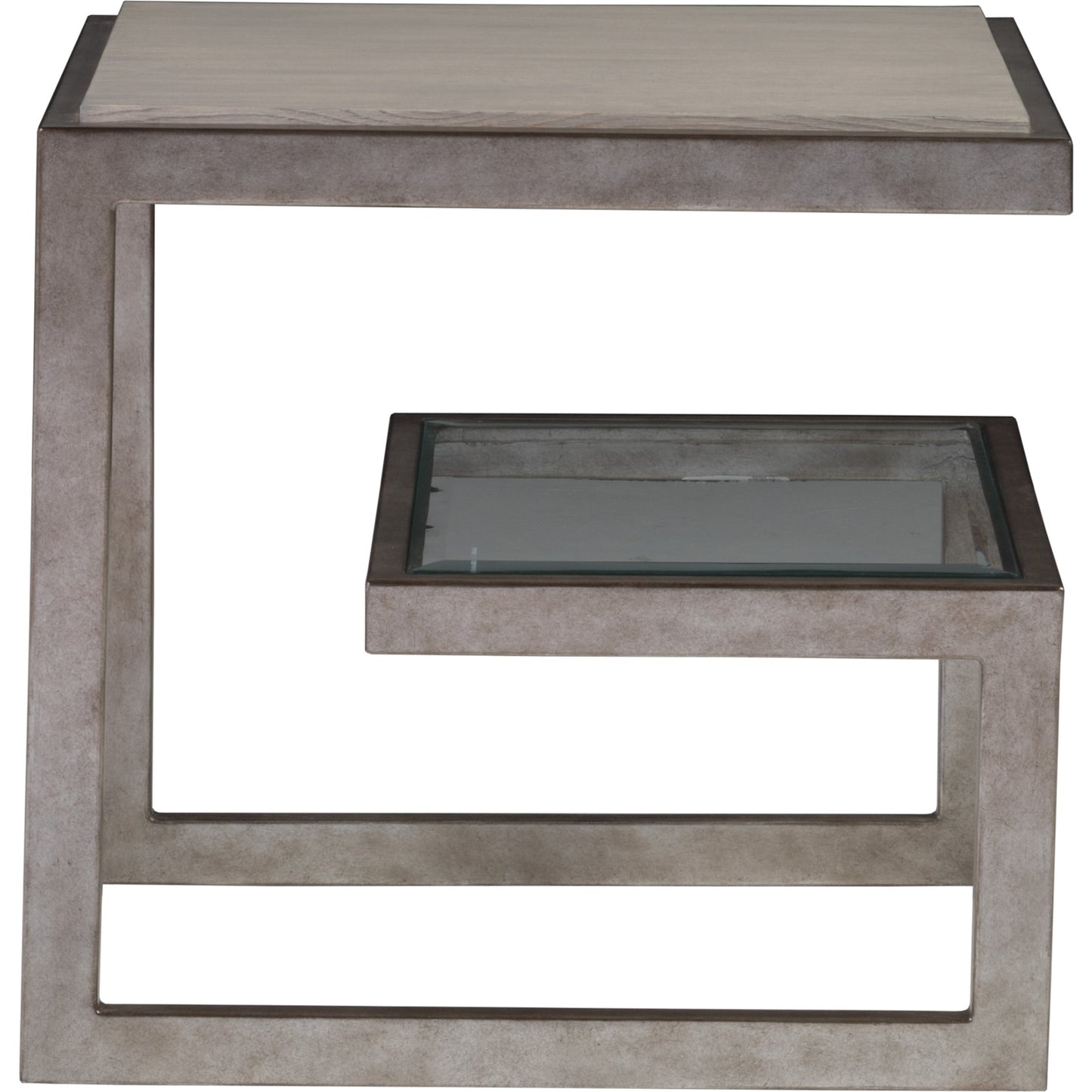002 SR-834624 | Additional Silo | Soiree Rectangular End Table by Artistica Home in light gray. Made from unique in a modern style.