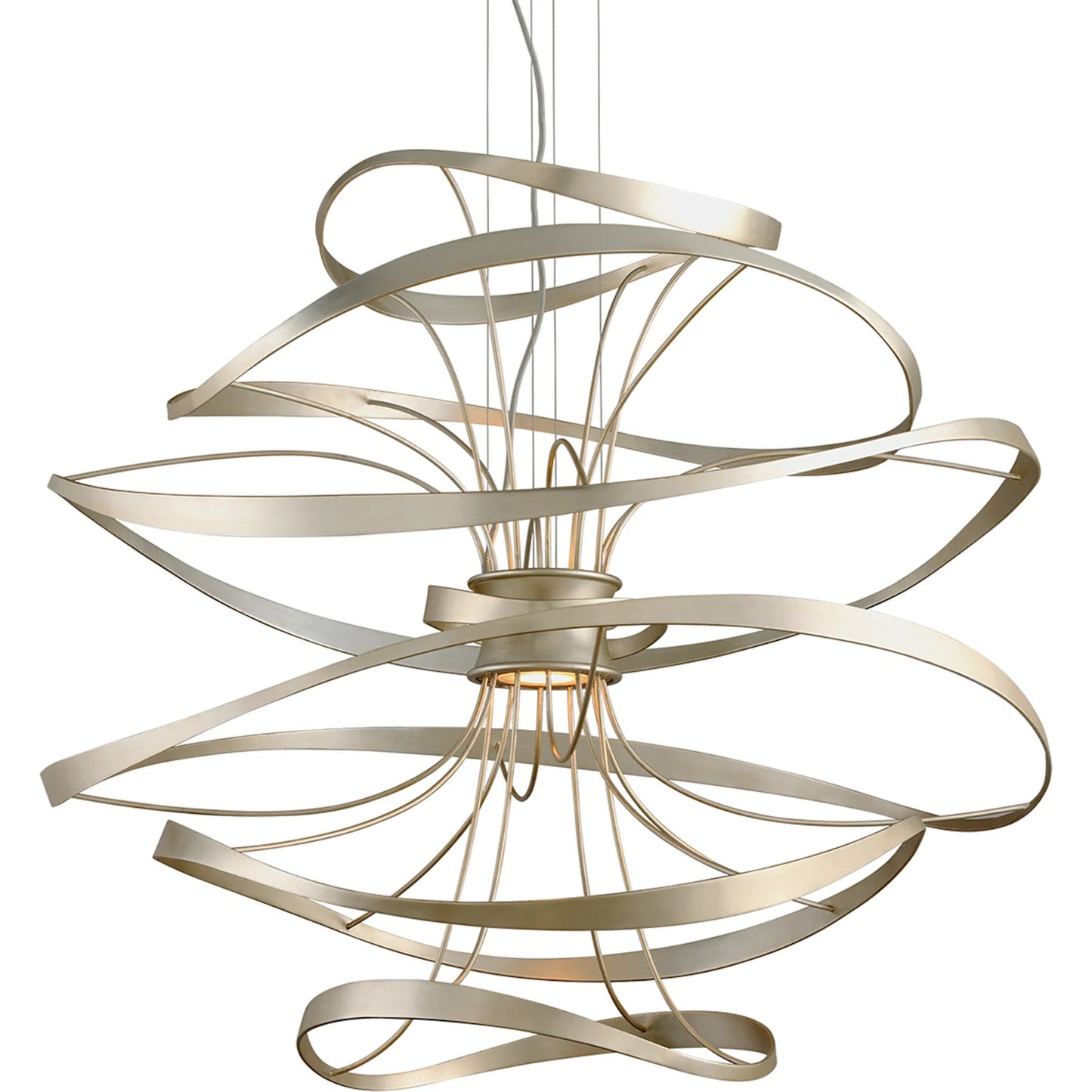001 SI-2327808 | Primary Silo | Calligraphy 42" Chandelier by Corbett. Made from hand crafted iron in a modern style.