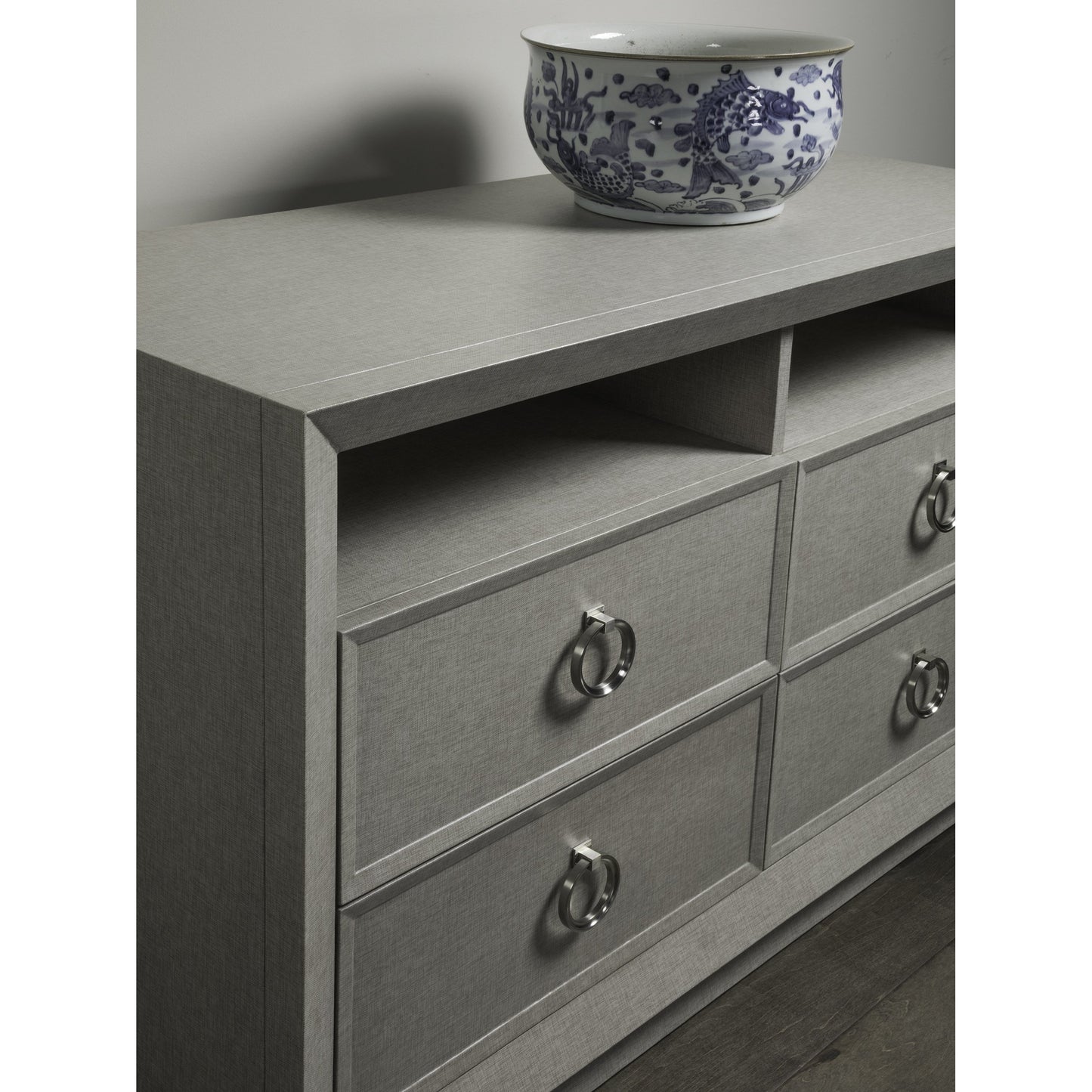 004 SR-834741 | Lifestyle | Zeitgeist Linen Media Console by Artistica Home. Made from unique in a modern style.