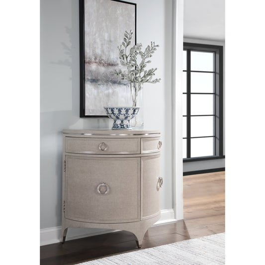Zeitgeist Linen Demilune Chest by Artistica Home in gray. Made from unique in a traditional style.