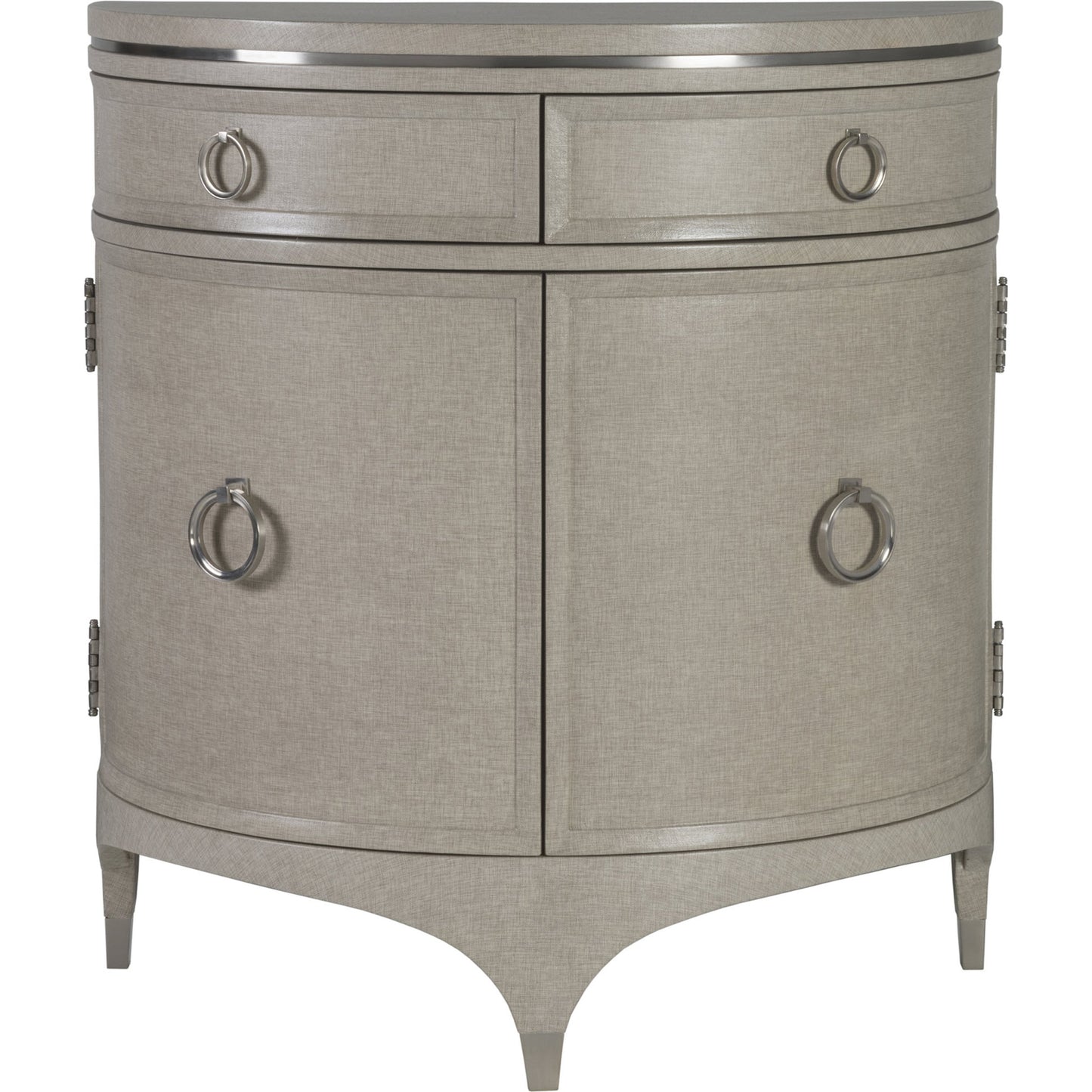 001 SR-834735 | Additional Silo | Zeitgeist Linen Demilune Chest by Artistica Home in gray. Made from unique in a traditional style.