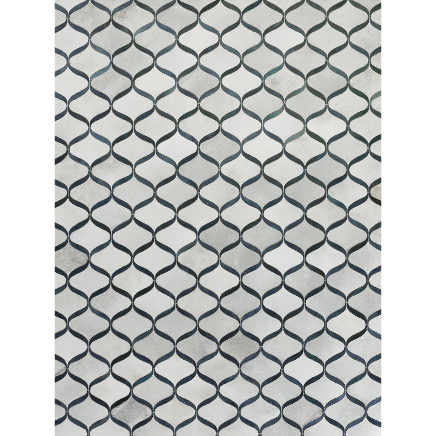 001 SI-1829038,SI-1829039,SI-1829040,SI-1829041,SI-1829042 | Additional Silo | Natural Hide 2153 Rug by Exquisite Rugs in silver/blue. Made from unique in a unique style.