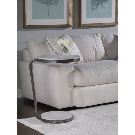 Otto Round Spot Table by Artistica Home in antique polished. Made from unique in a modern style.