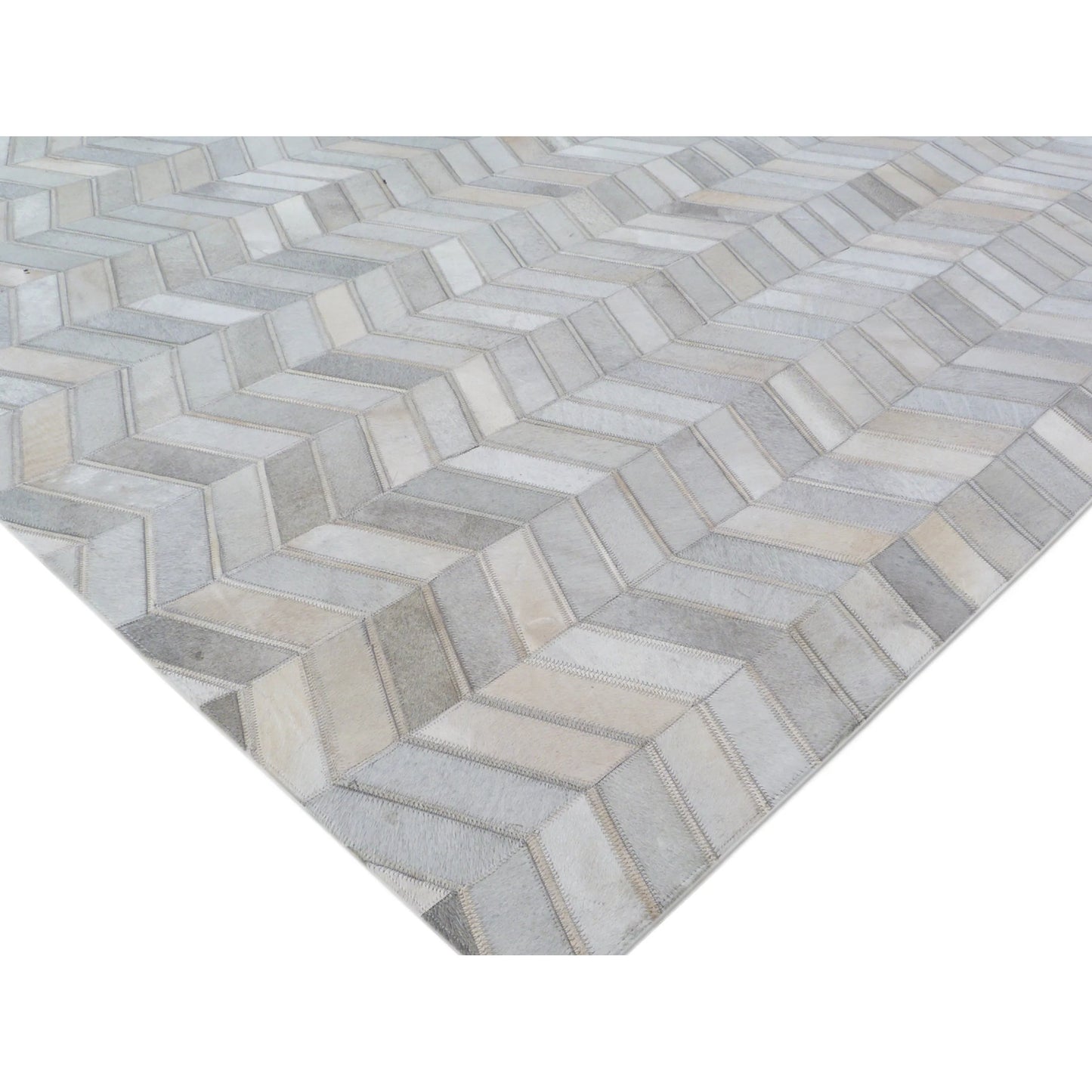 002 SI-2383680,SI-2383681 | Additional Silo | Natural Hide 2165 Rug by Exquisite Rugs in gray, ivory. Made from leather hide in a unique style.
