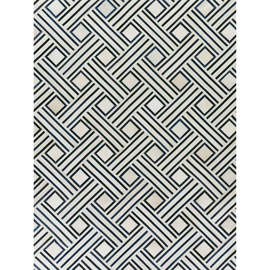Natural Hide Rug - Ivory, Blue, Multi by Exquisite Rugs in ivory, blue, multi. Made from leather hide in a unique style.