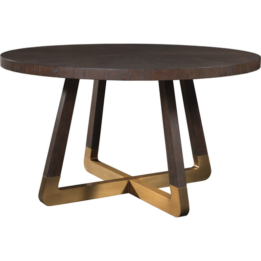 Verbatim Round Dining Table by Artistica Home in rich brown cerused. Made from unique in a modern style.
