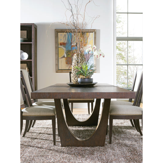 Verbatim Rectangular Dining Table by Artistica Home in rich brown cerused. Made from unique in a modern style.
