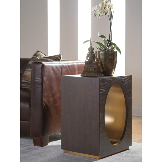 Verbatim Rectangular End Table by Artistica Home in rich brown cerused. Made from unique in a modern style.
