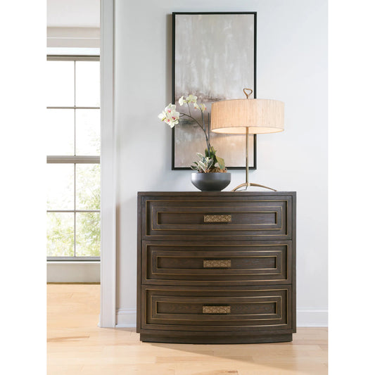 Verbatim Convex Hall Chest by Artistica Home in dark brown. Made from wood in a unique style.