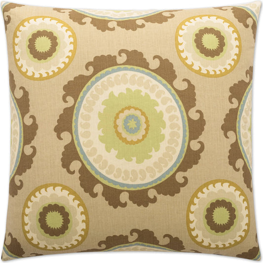 Ponderosa Pillow by DV Kap Home in sage. Made from 95% cotton, 5% linen in a traditional style.