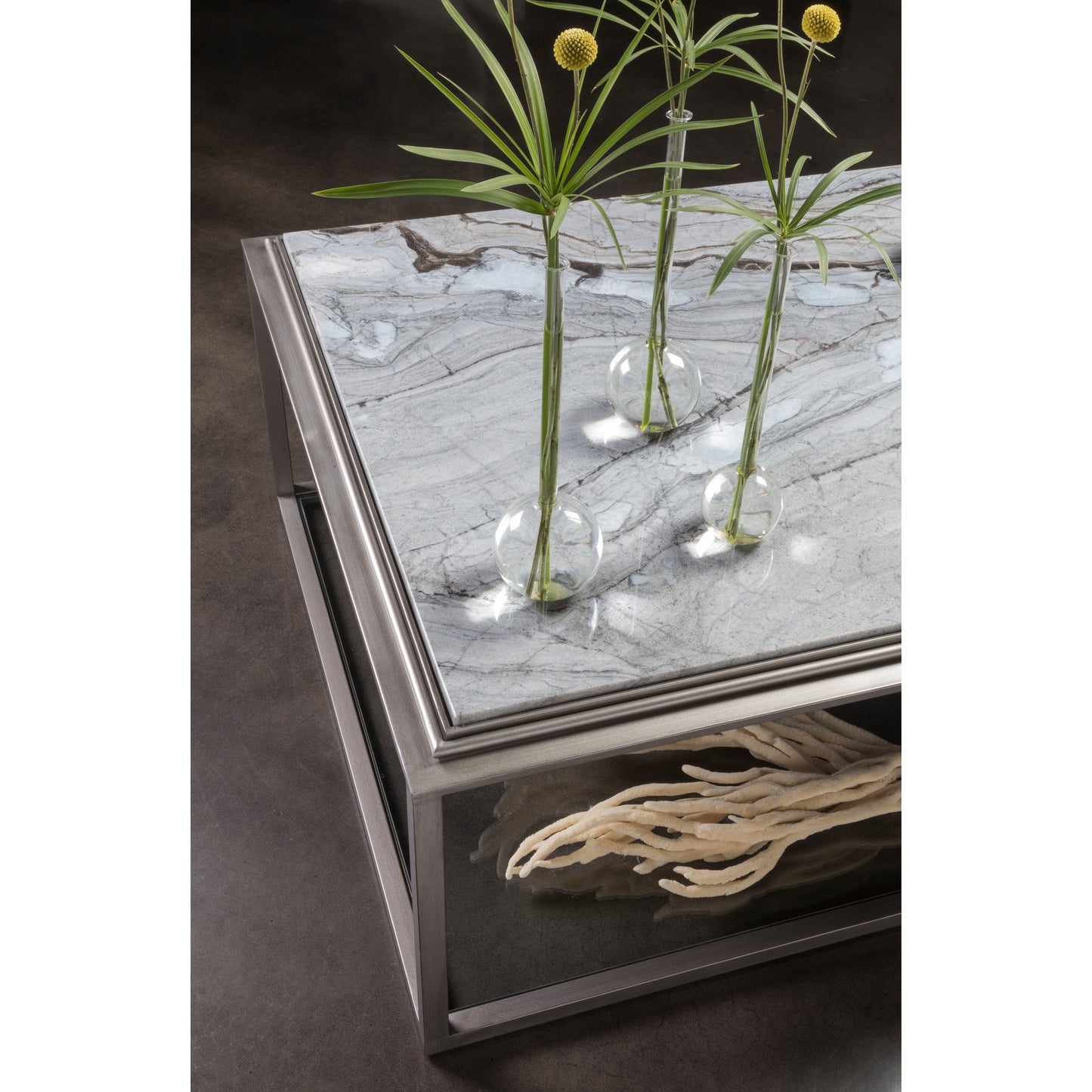 002 SR-834683 | Additional Silo | Treville Rectangular Cocktail Table by Artistica Home in antiqued silver leaf. Made from unique in a modern style.