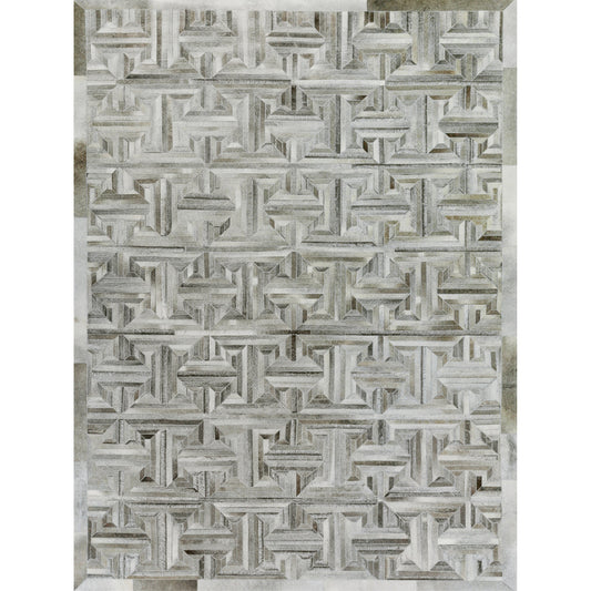 Natural Hide 2177 Rug by Exquisite Rugs in gray. Made from leather hide in a unique style.