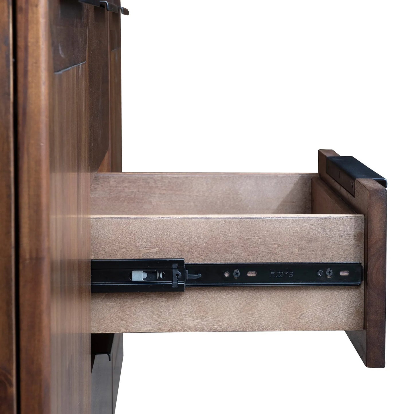 023 SI-2004401 | Unknown | Remix Sideboard by LH Imports in brown and brown, black. Made from metal handle, solid acacia, mdf acacia veneer in a modern style.