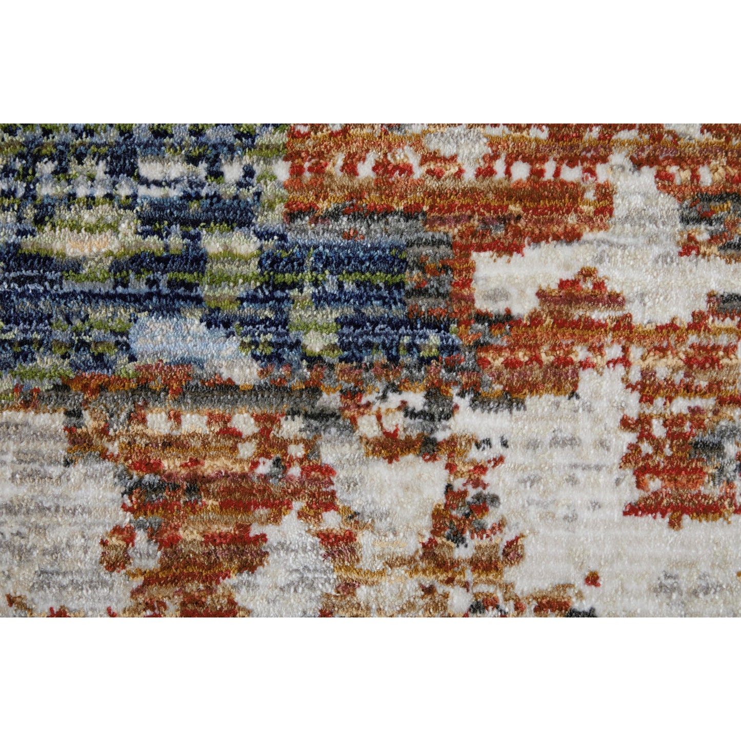 005 SI-2158921,SI-2158922,SI-2158923,SI-2158924,SI-2158925,SI-2259751 | Closeup | Sonora Rug - SNR39NUF by Feizy in ivory, blue, red. Made from polypropylene, polyester, viscose in a unique style.