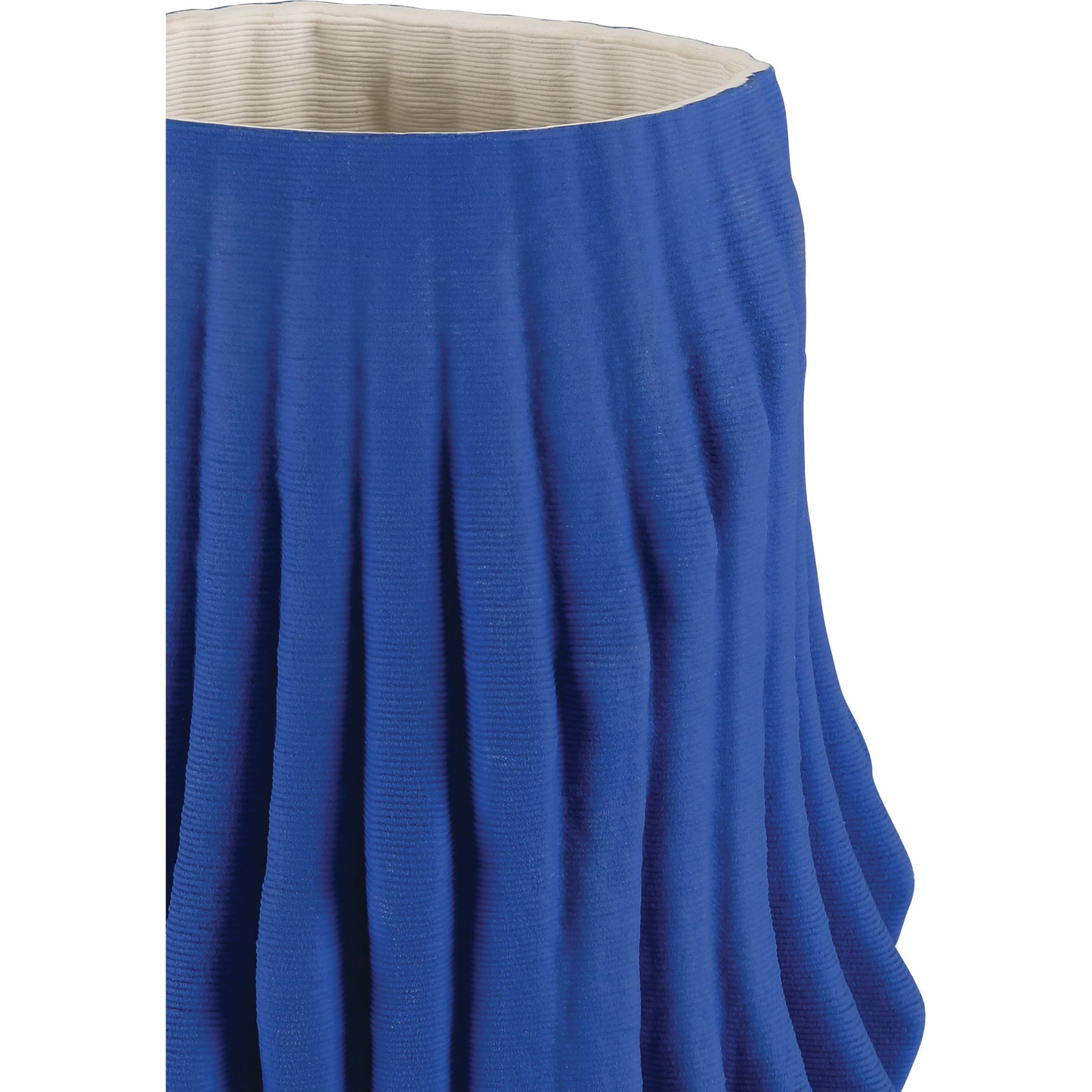 006 SI-2191806 | Additional Silo | Pleat Vase by Currey and Company in cobalt blue. Made from porcelain in a modern style.