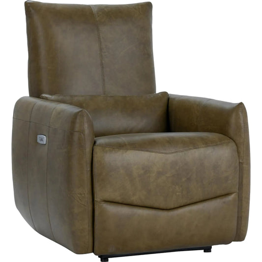 Thaya Leather Power Recliner Chair by Classic Home. Made from top grain leather in a traditional style.