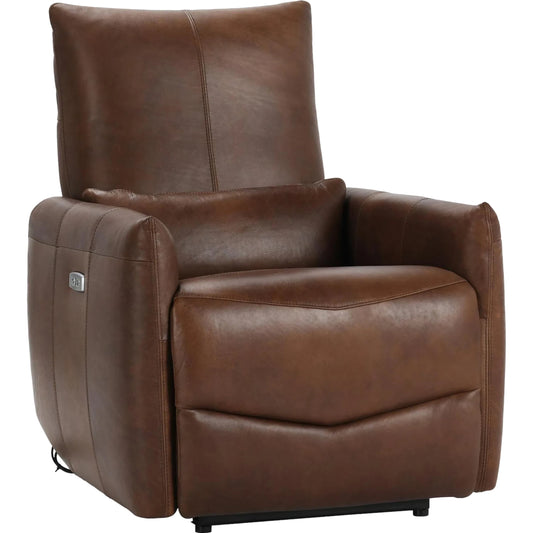 Thaya Leather Power Recliner Chair by Classic Home. Made from top grain leather in a traditional style.