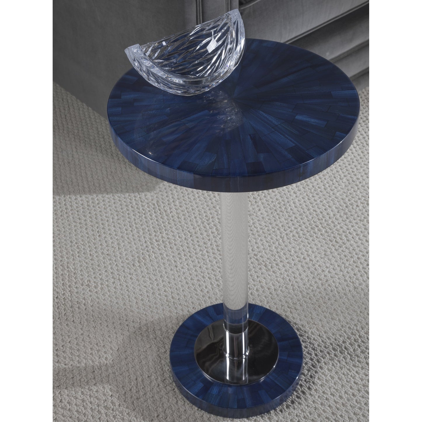 002 SR-834399 | Additional Silo | Invicta Round Spot Table by Artistica Home in navy. Made from unique in a coastal style.