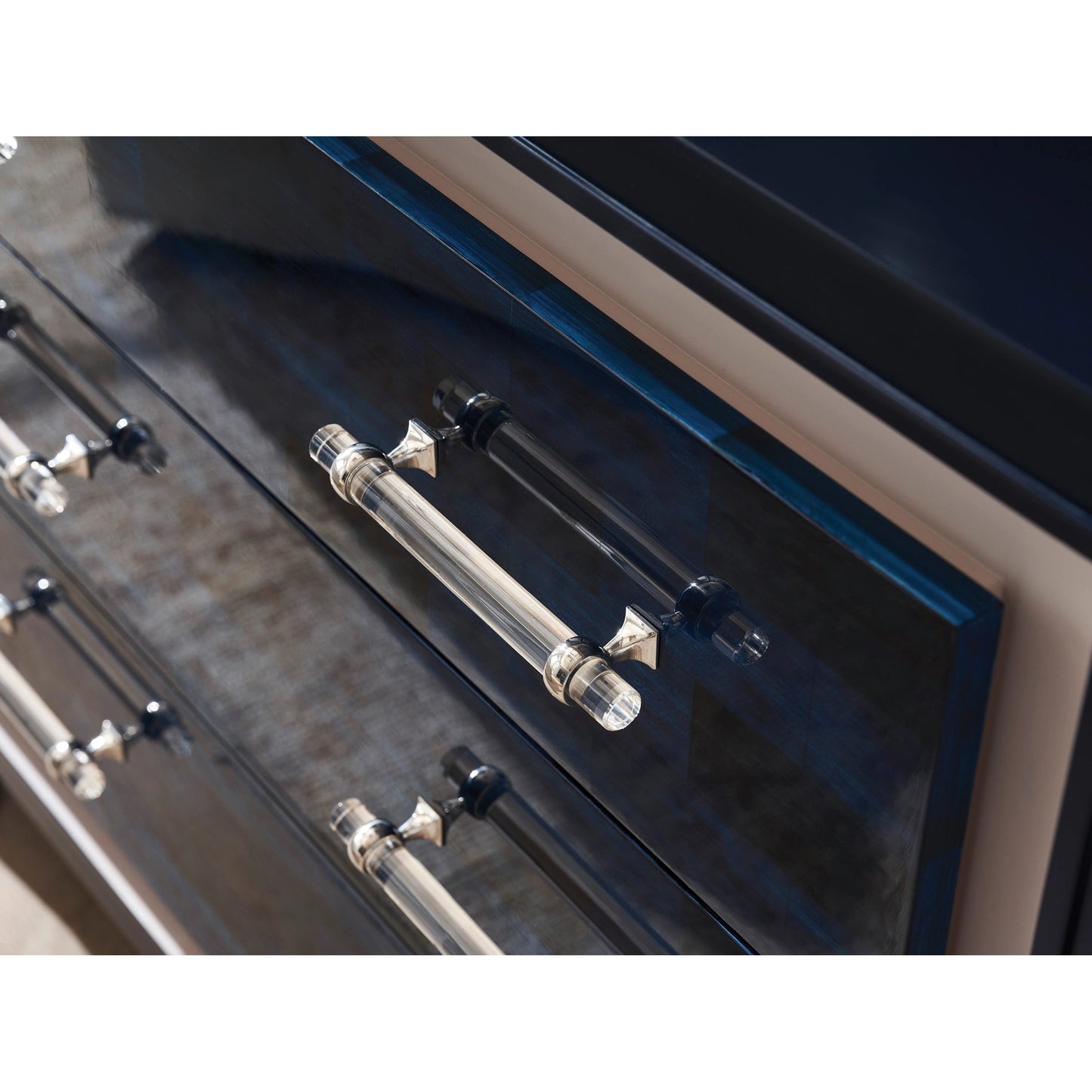 004 SR-834398 | Closeup | Invicta Hall Chest by Artistica Home in navy. Made from unique in a modern style.