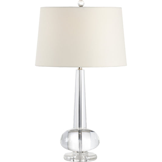 Abbey Lamp by Wildwood in clear. Made from crystal, glass in a transitional style.