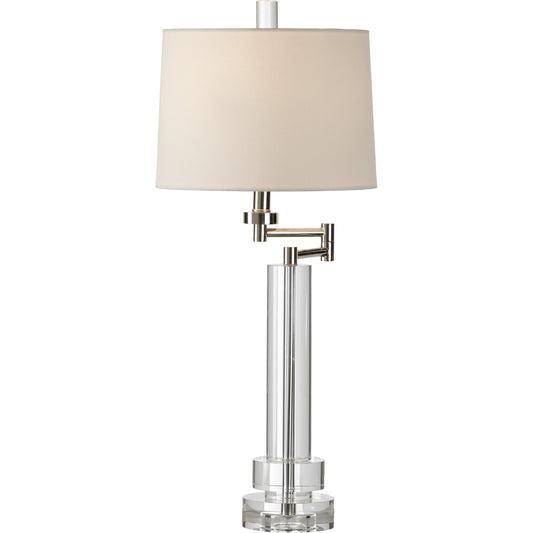 Graduated Rounds Crystal Lamp by Wildwood in clear. Made from crystal, glass in a modern style.