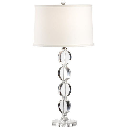 Arden Lamp by Wildwood in clear. Made from crystal, glass in a transitional style.
