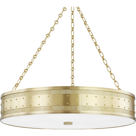 001 SI-2029130 | Primary Silo | Gaines 6 Light Chandelier by Hudson Valley. Made from steel in a modern style.