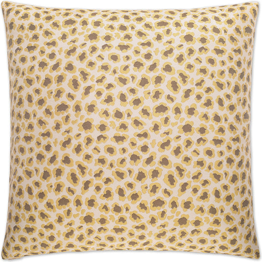 Angola Pillow by DV Kap Home in yellow. Made from 52% cotton, 48% polyester in a modern style.