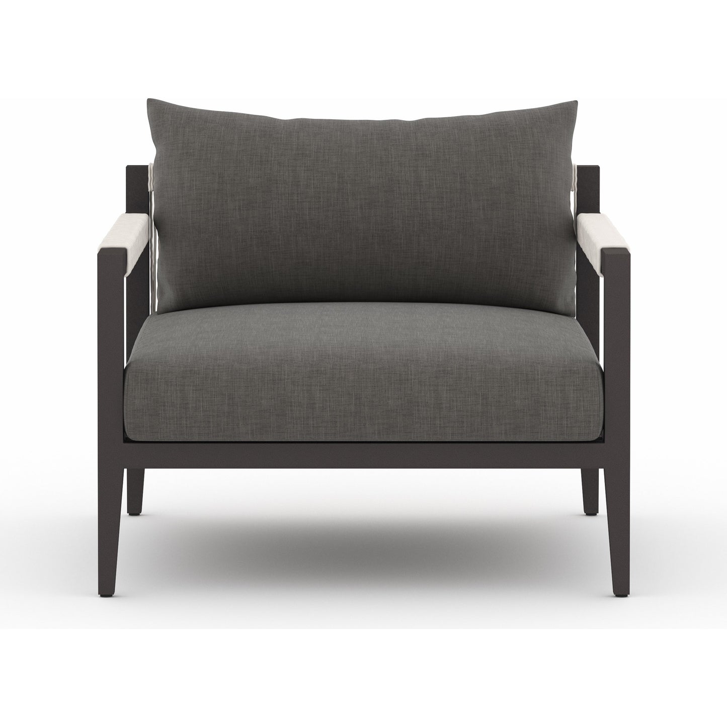 004 SI-1716712,SI-1716715 | Additional Silo | Sherwood Outdoor Chair, Bronze by Four Hands in bronze. Made from 100% olefin, aluminum, 100% polypropylene in a modern style.