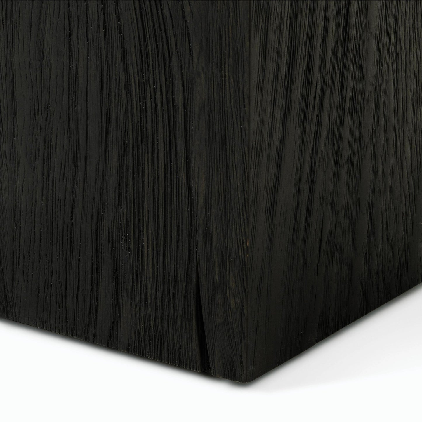011 SI-1714623 | Closeup | Brunswick End Table by Four Hands in ebony, brushed gunmetal, bluestone. Made from bluestone, solid oak, iron in a eclectic & global style.