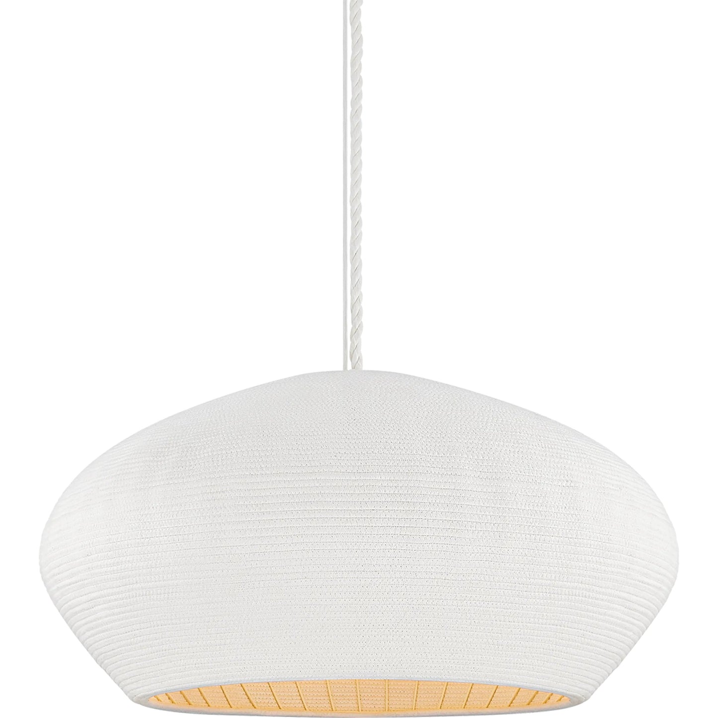 002 SI-2388220 | Primary Silo | Ferndale Pendant by Hudson Valley in gesso white. Made from natural woven in a modern style.