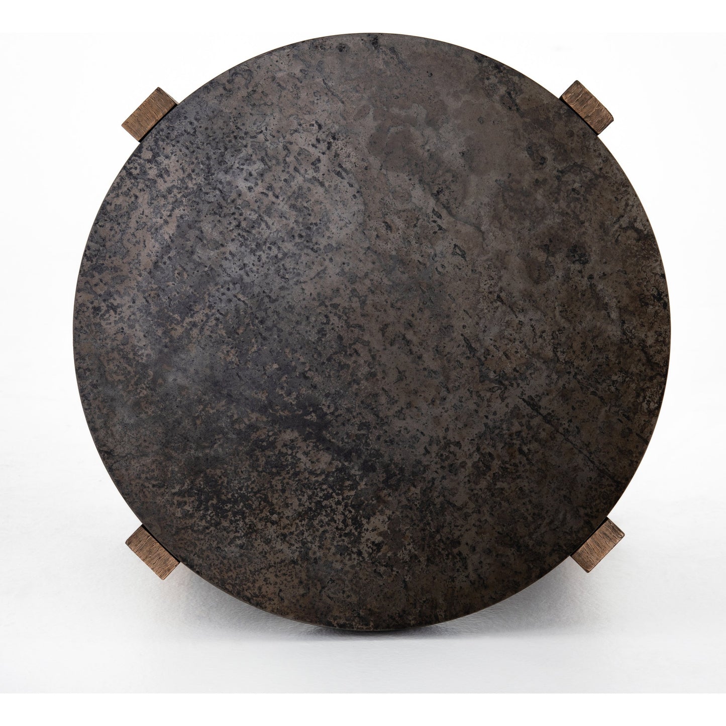 006 SI-1714454 | Additional Silo | Bingham End Table by Four Hands in rustic oak veneer, distressed iron and distressed iron. Made from thick oak veneer, engineered hardwood, iron in a rustic style.