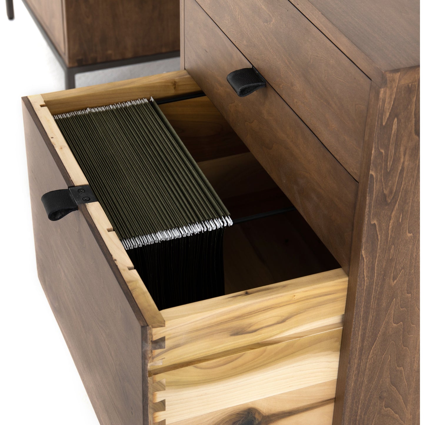 010 SI-1717033 | Additional Silo | Trey Executive Desk by Four Hands. Made from solid poplar, top grain leather, iron in a rustic style.
