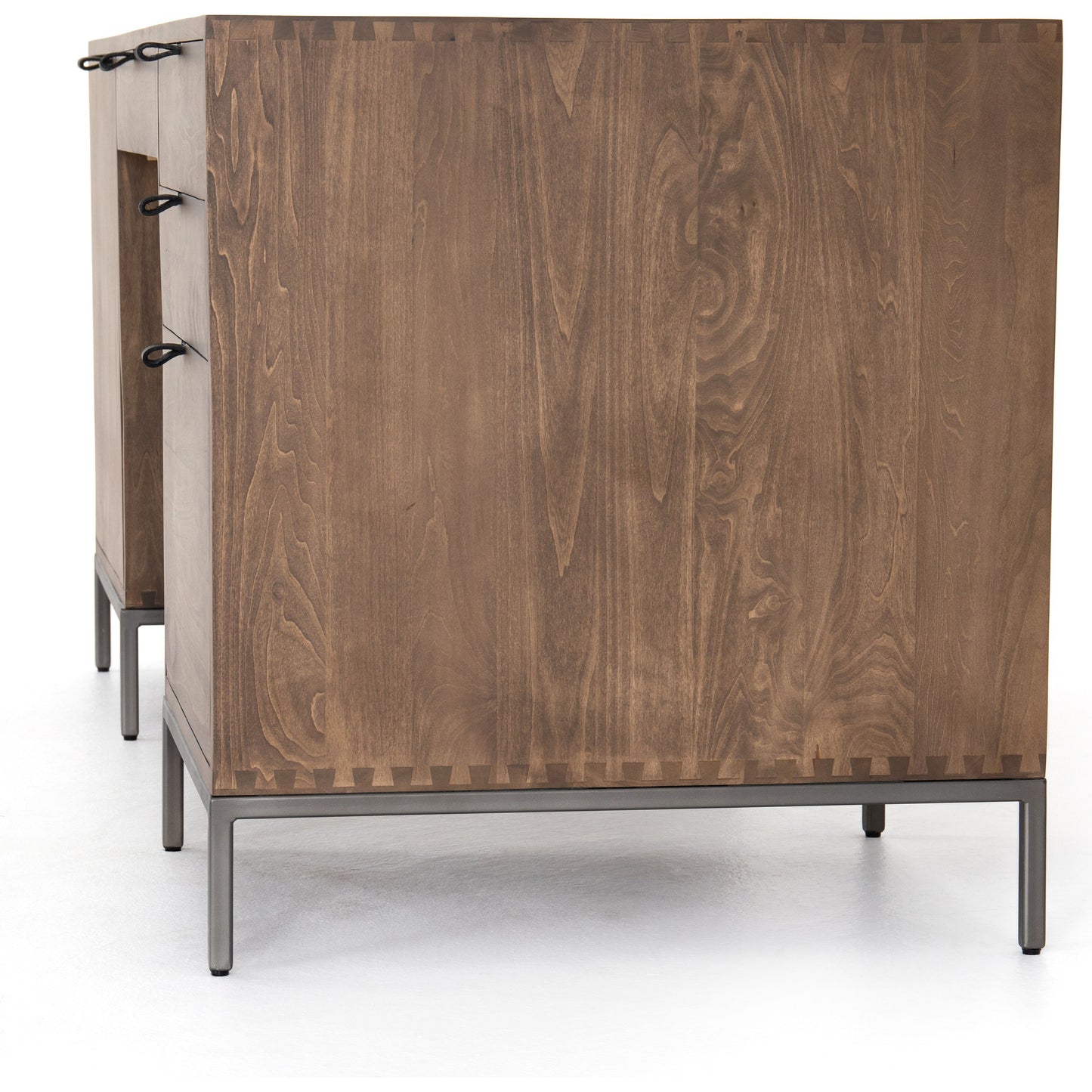 011 SI-1717033 | Additional Silo | Trey Executive Desk by Four Hands. Made from solid poplar, top grain leather, iron in a rustic style.