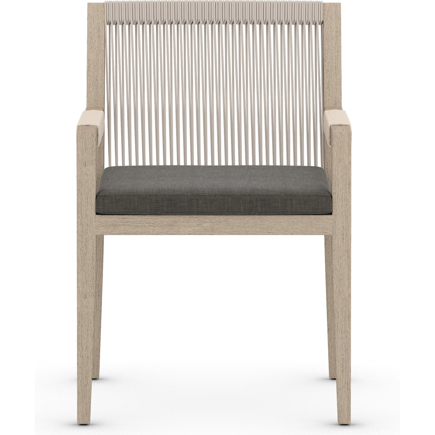 004 SR-810011,SR-810012 | Additional Silo | Sherwood Dining Armchair, Washed Brown by Four Hands. Made from 100% olefin, solid fsc®-certified teak, 100% polypropylene in a cottage & farmhouse style.