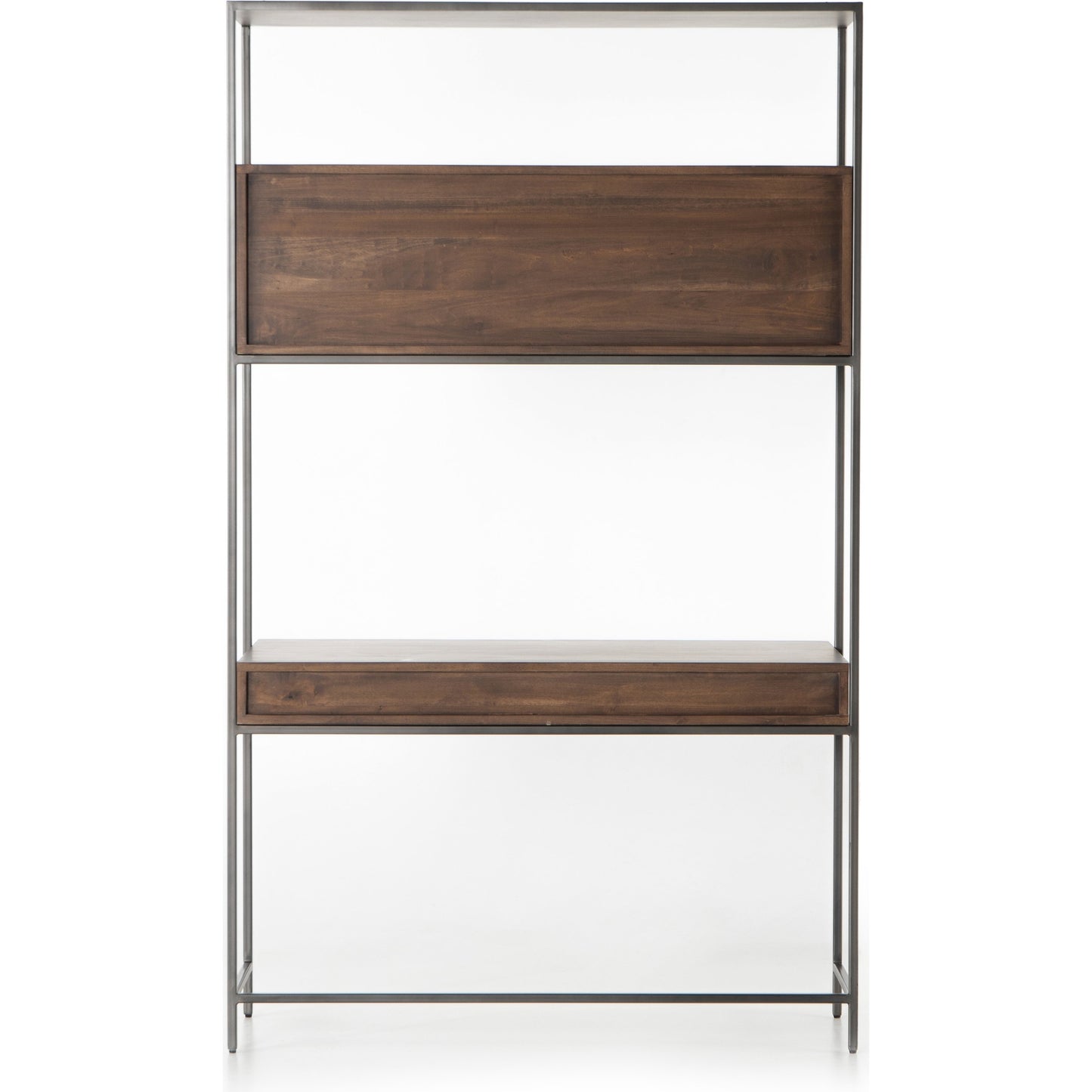 010 SI-1717041 | Additional Silo | Trey Modular Wall Desk by Four Hands. Made from solid poplar, top grain leather in a modern style.