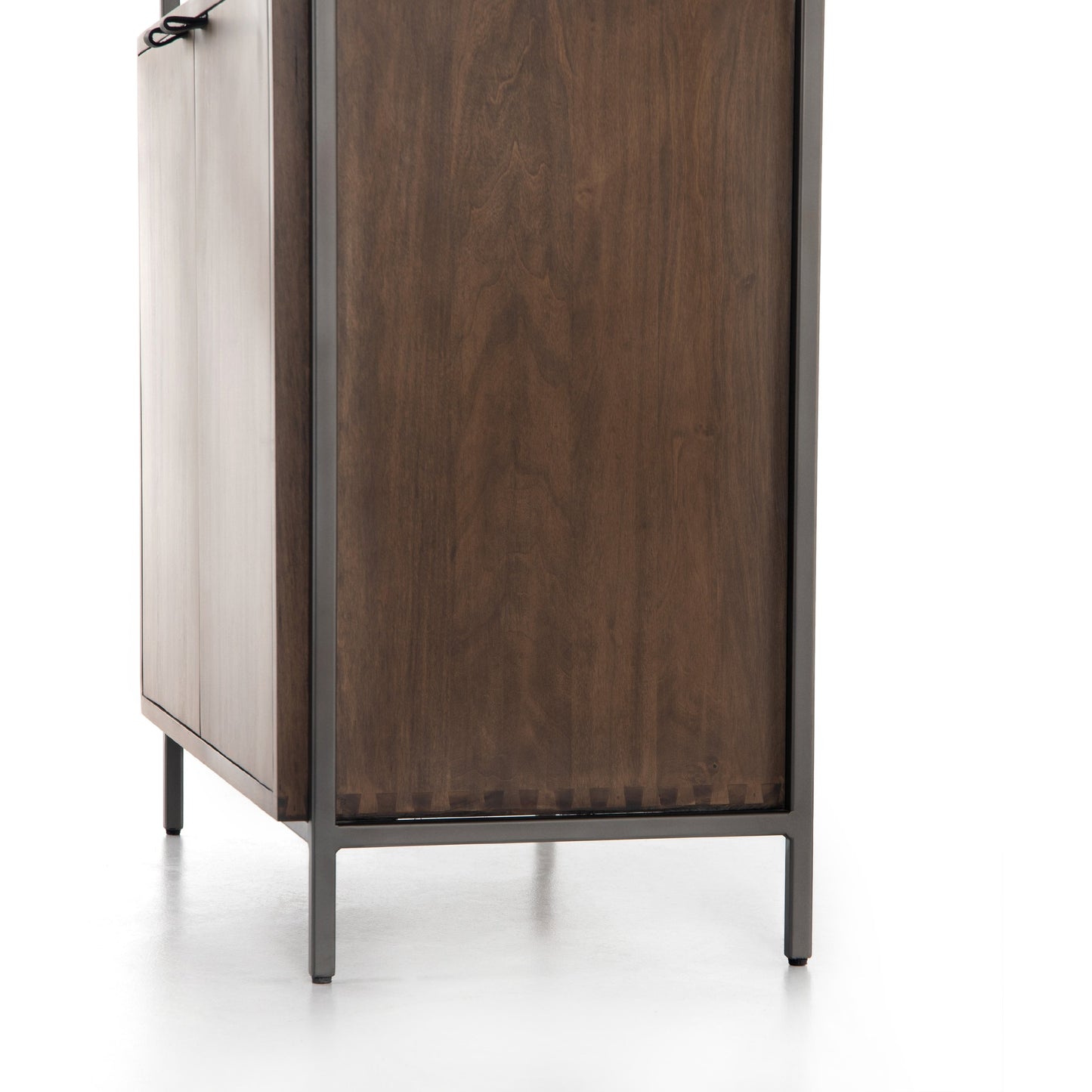 003 SI-1717047 | Additional Silo | Trey Modular Wide Bookcase by Four Hands. Made from solid poplar, top grain leather, iron in a modern style.
