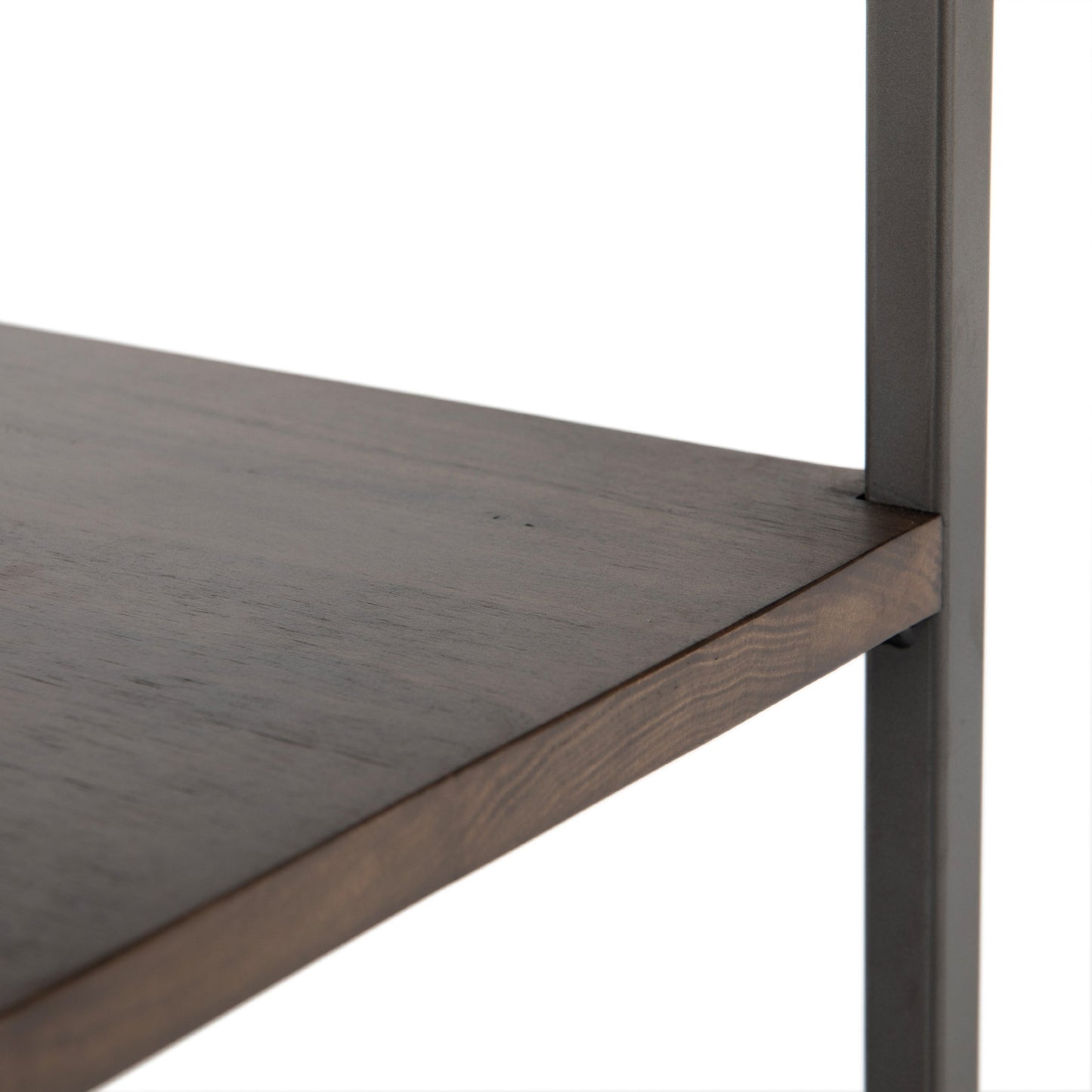 021 SI-1717047 | Additional Silo | Trey Modular Wide Bookcase by Four Hands. Made from solid poplar, top grain leather, iron in a modern style.